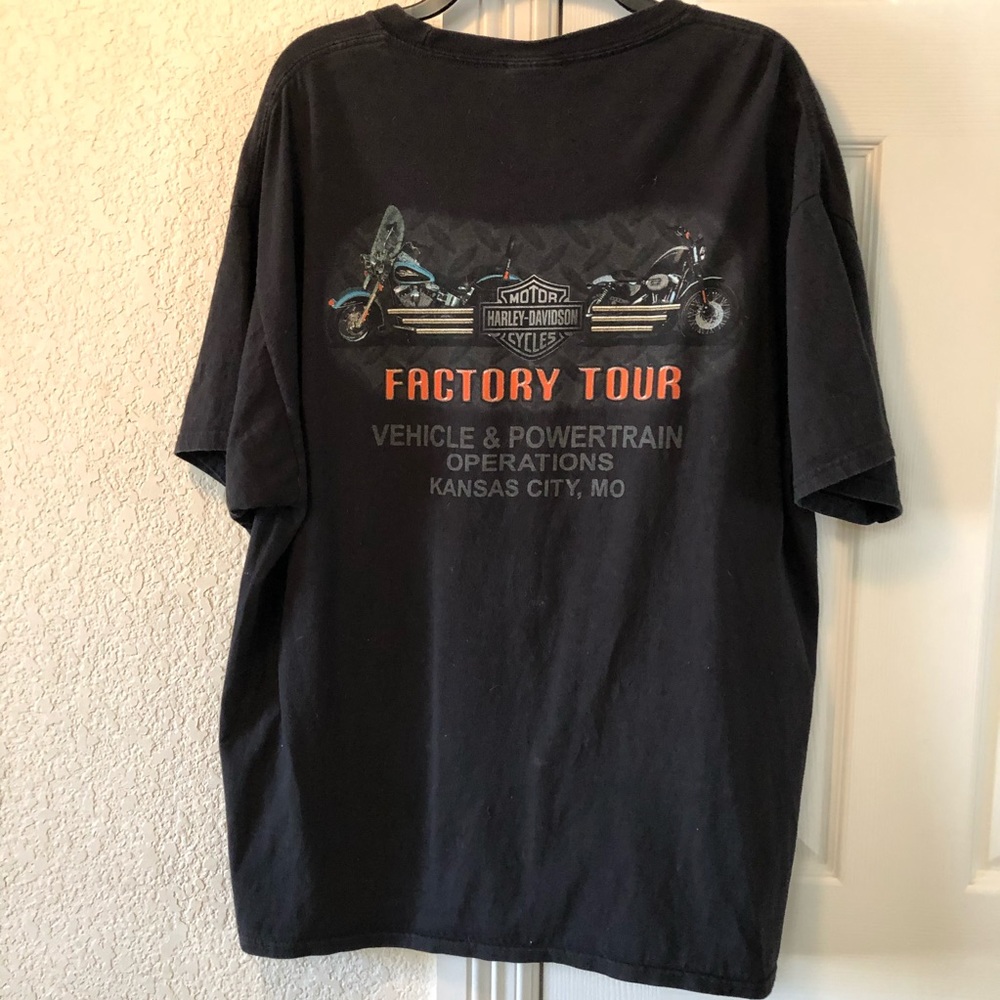 Harley Davidson Factory Tour Kansas City MO Black XL TSHIRT